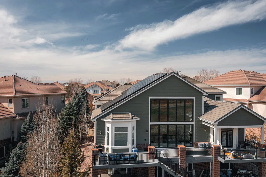 Colorado home with rooftop solar panels