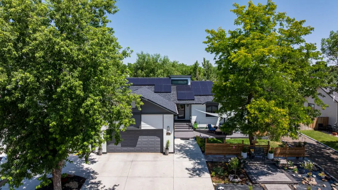 rooftop solar array close-up